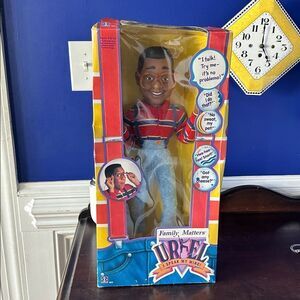 NIB Vintage 1991 Family Matters Steve Urkel Pull String Doll